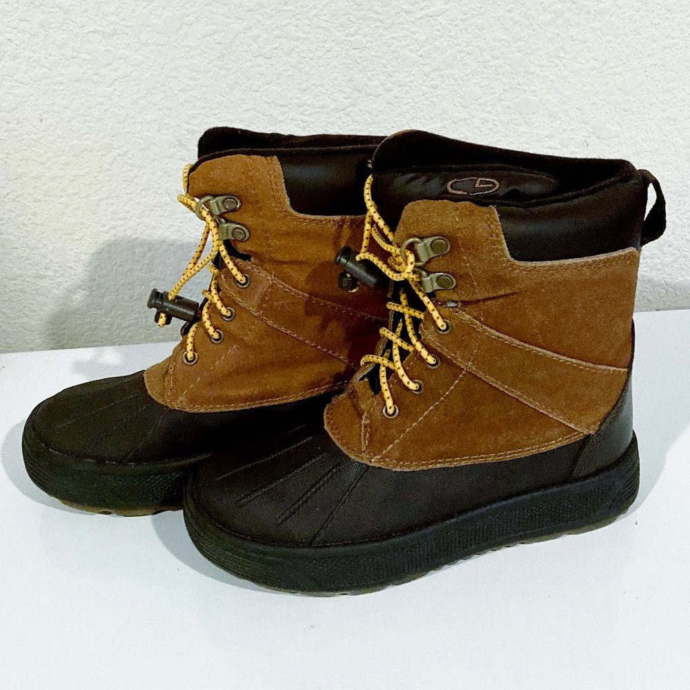 NEW Champion Boy Leather Winter Boots youth 1